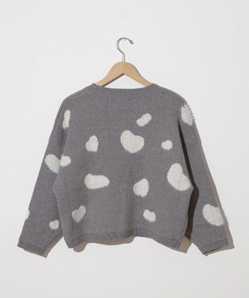 flower（フラワー）の「カウハートニット（ニット/セーター・レディース・アイボリー/グレー・FREE）」の21枚目の写真