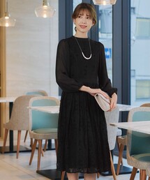 レースコンビフレアワンピース