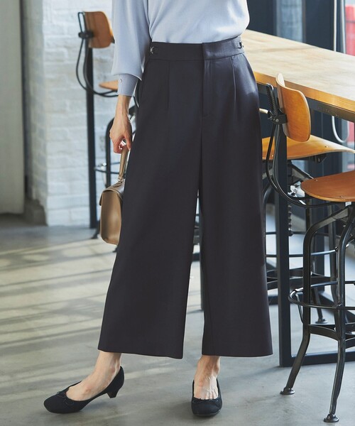 ANY SIS(エニィスィス)の「【洗える】ビットポイント ワイドパンツ(その他パンツ・レディース・アイボリー系/ベージュ系/スカイブルー系/ネイビー系/ダルブルー系・4)」の5枚目の写真