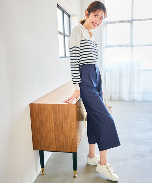 ANY SIS(エニィスィス)の「【洗える】ビットポイント ワイドパンツ(その他パンツ・レディース・アイボリー系/ベージュ系/スカイブルー系/ネイビー系/ダルブルー系・4)」の20枚目の写真