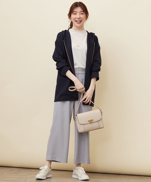 ANY SIS(エニィスィス)の「【洗える】ビットポイント ワイドパンツ(その他パンツ・レディース・アイボリー系/ベージュ系/スカイブルー系/ネイビー系/ダルブルー系・4)」の16枚目の写真
