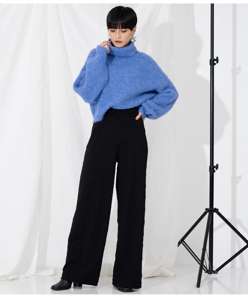 Settimissimo(セッティミッシモ)の「ITALYフクレジャガード リラックス フレアパンツ(その他パンツ・レディース・ブラック/ピンク/アイボリー・FREE)」の12枚目の写真