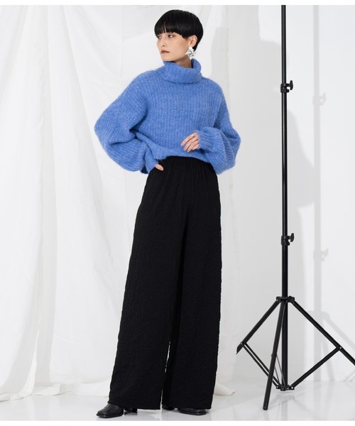 Settimissimo(セッティミッシモ)の「ITALYフクレジャガード リラックス フレアパンツ(その他パンツ・レディース・ブラック/ピンク/アイボリー・FREE)」の13枚目の写真