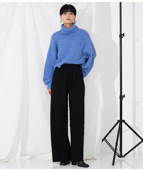 Settimissimo(セッティミッシモ)の「ITALYフクレジャガード リラックス フレアパンツ(その他パンツ・レディース・ブラック/ピンク/アイボリー・FREE)」の11枚目の写真