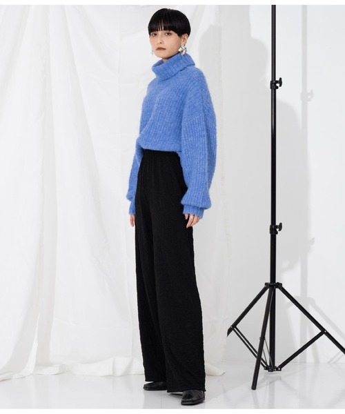 Settimissimo(セッティミッシモ)の「ITALYフクレジャガード リラックス フレアパンツ(その他パンツ・レディース・ブラック/ピンク/アイボリー・FREE)」の14枚目の写真