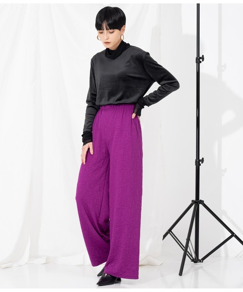 Settimissimo(セッティミッシモ)の「ITALYフクレジャガード リラックス フレアパンツ(その他パンツ・レディース・ブラック/ピンク/アイボリー・FREE)」の19枚目の写真
