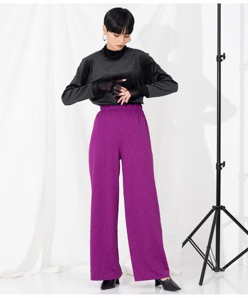 Settimissimo(セッティミッシモ)の「ITALYフクレジャガード リラックス フレアパンツ(その他パンツ・レディース・ブラック/ピンク/アイボリー・FREE)」の17枚目の写真