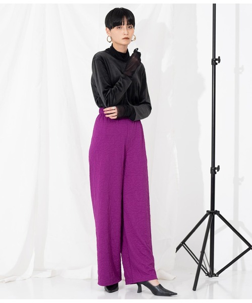 Settimissimo(セッティミッシモ)の「ITALYフクレジャガード リラックス フレアパンツ(その他パンツ・レディース・ブラック/ピンク/アイボリー・FREE)」の20枚目の写真