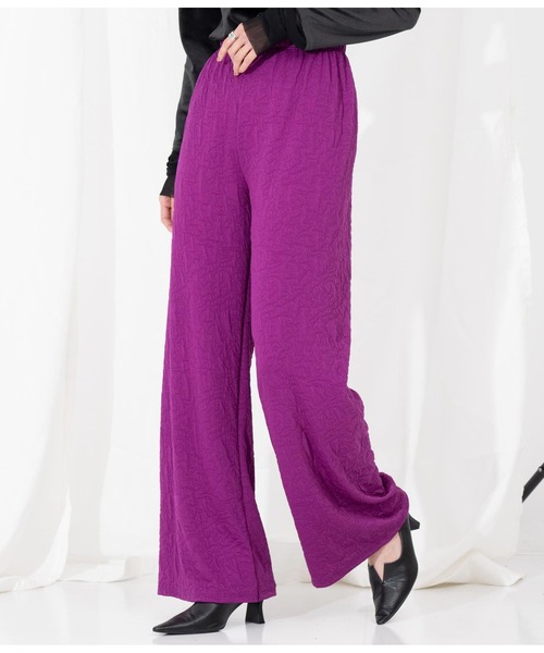 Settimissimo(セッティミッシモ)の「ITALYフクレジャガード リラックス フレアパンツ(その他パンツ・レディース・ブラック/ピンク/アイボリー・FREE)」の21枚目の写真