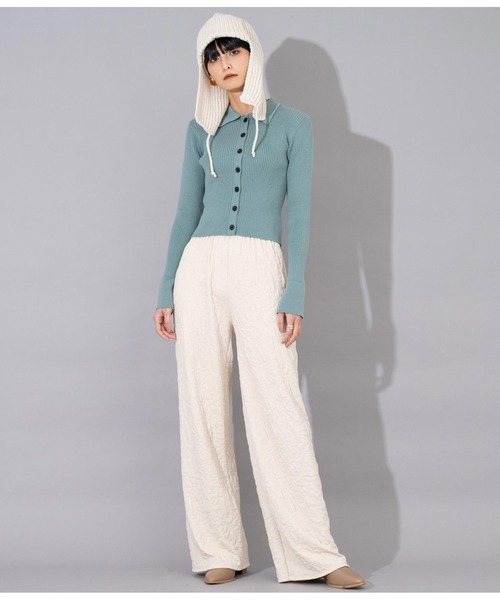 Settimissimo(セッティミッシモ)の「ITALYフクレジャガード リラックス フレアパンツ(その他パンツ・レディース・ブラック/ピンク/アイボリー・FREE)」の5枚目の写真