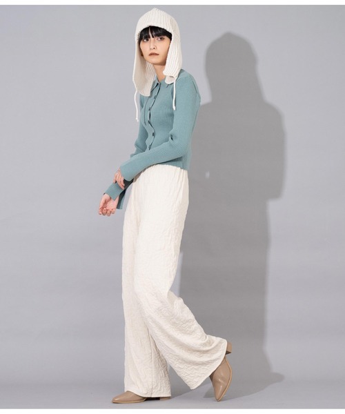 Settimissimo(セッティミッシモ)の「ITALYフクレジャガード リラックス フレアパンツ(その他パンツ・レディース・ブラック/ピンク/アイボリー・FREE)」の7枚目の写真