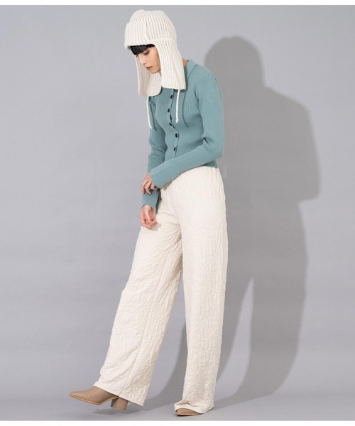 Settimissimo(セッティミッシモ)の「ITALYフクレジャガード リラックス フレアパンツ(その他パンツ・レディース・ブラック/ピンク/アイボリー・FREE)」の8枚目の写真