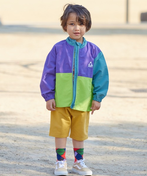 GERRY（ジェリー）の「【GERRY】スタンドウィンドブレーカー（80～160cm）（ナイロンジャケット・キッズ・ブラック/オレンジ系その他/パープル系その他/ホワイト系その他/アイボリー/ブルー/ライム/ベージュ・160/110/120/80/130/140/150/90/100）」の19枚目の写真