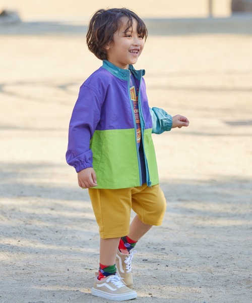 GERRY（ジェリー）の「【GERRY】スタンドウィンドブレーカー（80～160cm）（ナイロンジャケット・キッズ・ブラック/オレンジ系その他/パープル系その他/ホワイト系その他/アイボリー/ブルー/ライム/ベージュ・160/110/120/80/130/140/150/90/100）」の17枚目の写真