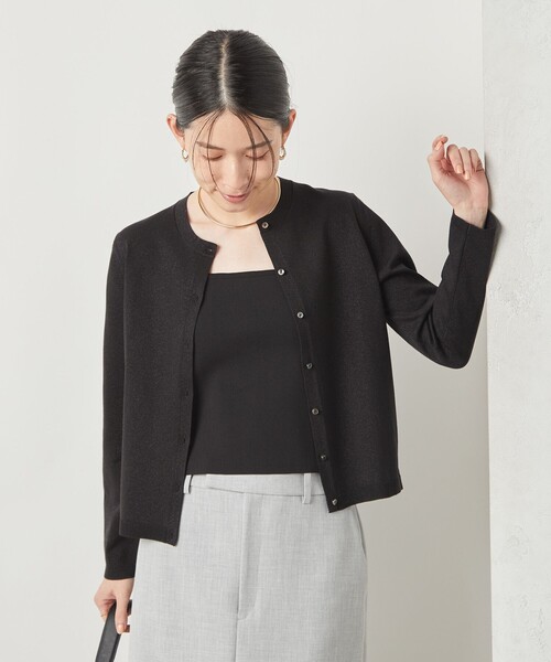 NOLLEY’S Sophi（ノーリーズソフィ）の「《手洗い可能》総針ビスチェ（ニット/セーター・レディース・ベージュ/ブラック・38）」の2枚目の写真