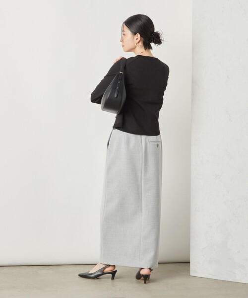 NOLLEY’S Sophi（ノーリーズソフィ）の「《手洗い可能》総針ビスチェ（ニット/セーター・レディース・ベージュ/ブラック・38）」の3枚目の写真