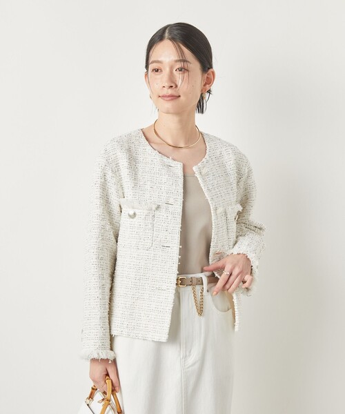 NOLLEY’S Sophi（ノーリーズソフィ）の「《手洗い可能》総針ビスチェ（ニット/セーター・レディース・ベージュ/ブラック・38）」の11枚目の写真