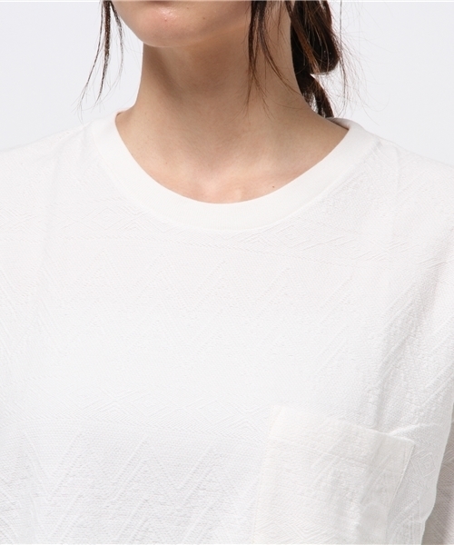 CIAOPANIC（チャオパニック）の「【Ciaopanic】　同色JQビッグポケTee（Tシャツ/カットソー・レディース・ホワイト/グレー/ネイビー/グリーン・FREE）」の8枚目の写真