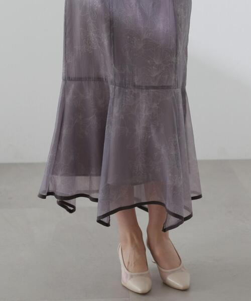 PROPORTION BODY DRESSING（プロポーションボディドレッシング）の「シアーフラワーイレヘムマーメイドスカート / 1214120200（スカート・レディース・ホワイト系その他/ダークグレー・SMALL/MEDIUM）」の14枚目の写真