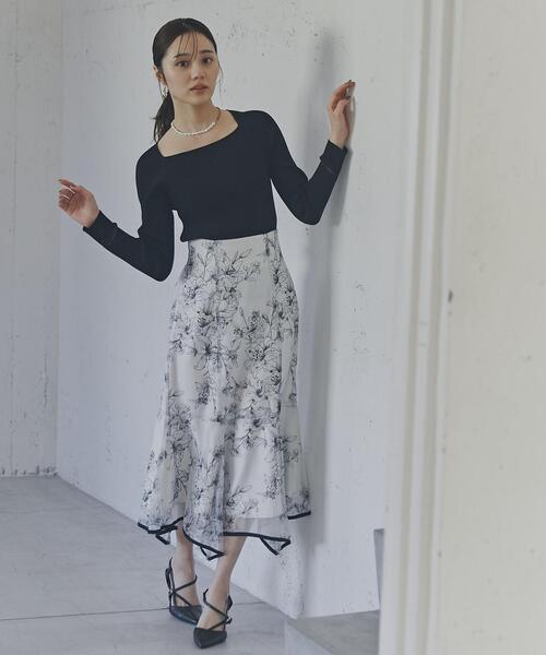 PROPORTION BODY DRESSING（プロポーションボディドレッシング）の「シアーフラワーイレヘムマーメイドスカート / 1214120200（スカート・レディース・ホワイト系その他/ダークグレー・SMALL/MEDIUM）」の11枚目の写真