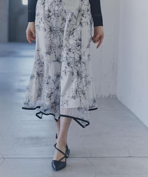 PROPORTION BODY DRESSING（プロポーションボディドレッシング）の「シアーフラワーイレヘムマーメイドスカート / 1214120200（スカート・レディース・ホワイト系その他/ダークグレー・SMALL/MEDIUM）」の7枚目の写真