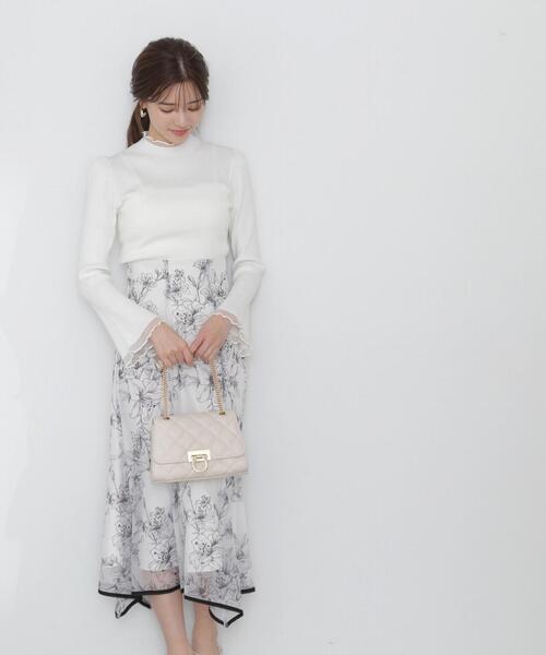 PROPORTION BODY DRESSING（プロポーションボディドレッシング）の「シアーフラワーイレヘムマーメイドスカート / 1214120200（スカート・レディース・ホワイト系その他/ダークグレー・SMALL/MEDIUM）」の5枚目の写真