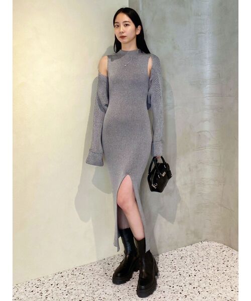 【極美品】完売品　マルチウェイペアマキシワンピース EMODA エモダ　F 極美品】完売品 マルチウェイペアマキシワンピース EMODA エモダ