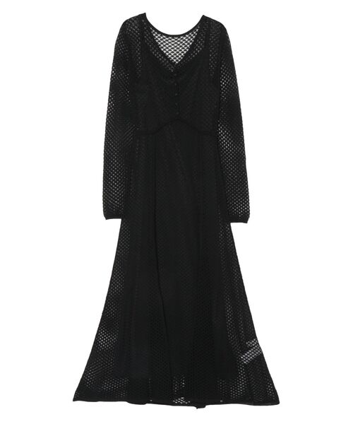 セール】オープンワークパターンニットワンピース（ワンピース