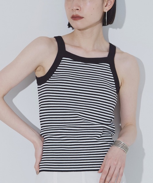 NOMINE（ノミネ）の「カップインアメスリニットタンクトップ（タンクトップ・レディース・ホワイト/ボルドー/ブラック系その他/ダークグリーン/ブラック・フリー）」の4枚目の写真