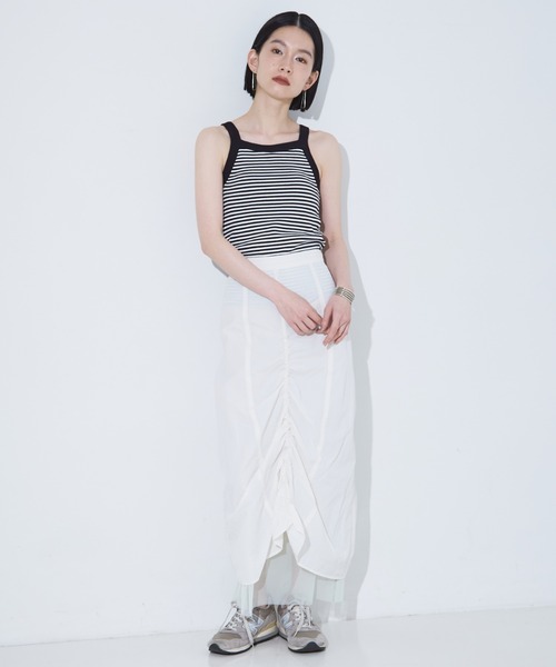 NOMINE（ノミネ）の「カップインアメスリニットタンクトップ（タンクトップ・レディース・ホワイト/ボルドー/ブラック系その他/ダークグリーン/ブラック・フリー）」の7枚目の写真