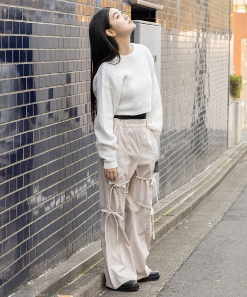 3.3 Field Trip （3.3フィールドトリップ）の「3.3 Field Trip／ニットボレロカーディガン（前後2WAY）  2995310（カーディガン/ボレロ・レディース・その他1/ピンク/ホワイト・FREE）」の21枚目の写真