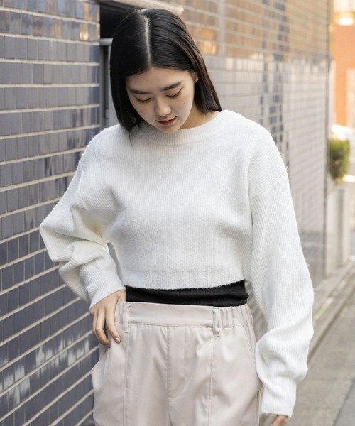 3.3 Field Trip （3.3フィールドトリップ）の「3.3 Field Trip／ニットボレロカーディガン（前後2WAY）  2995310（カーディガン/ボレロ・レディース・その他1/ピンク/ホワイト・FREE）」の20枚目の写真