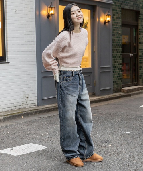 3.3 Field Trip （3.3フィールドトリップ）の「3.3 Field Trip／ニットボレロカーディガン（前後2WAY）  2995310（カーディガン/ボレロ・レディース・その他1/ピンク/ホワイト・FREE）」の18枚目の写真