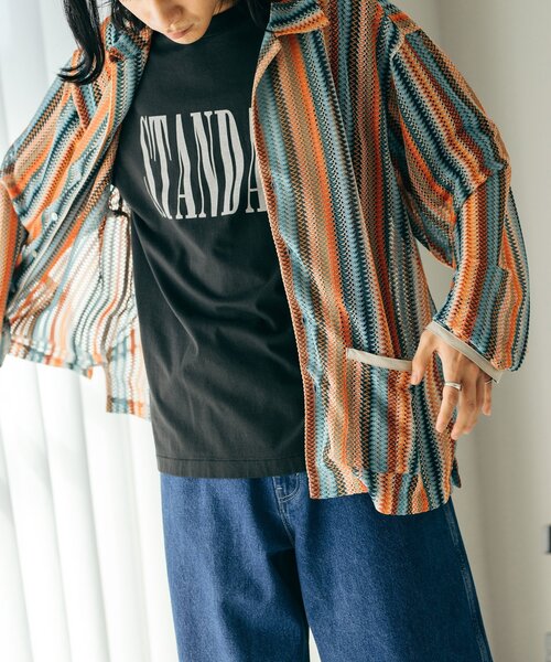 JOURNAL STANDARD(ジャーナルスタンダード)の「バルファレース ロングスリーブシャツ(シャツ/ブラウス・メンズ・ブラック/ベージュ/サックスブルー/オレンジ・MEDIUM/LARGE)」の5枚目の写真