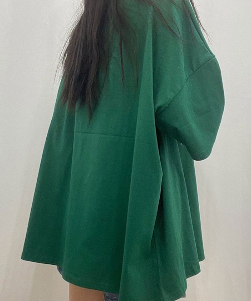 VIVID LADY(ビビッドレディー)の「ロゴのオーバーフィットサイズ半袖シャツ(Tシャツ/カットソー・レディース・ネイビー/グレー/グリーン/ホワイト系その他・FREE)」の11枚目の写真