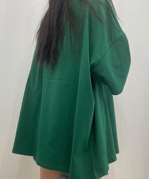 VIVID LADY(ビビッドレディー)の「ロゴのオーバーフィットサイズ半袖シャツ(Tシャツ/カットソー・レディース・ネイビー/グレー/グリーン/ホワイト系その他・FREE)」の14枚目の写真