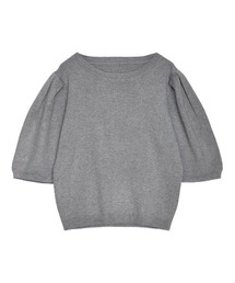 [神山まりあさん着用][2024SS COLLECTION]ミラノリブパフスリーブ半袖ニットトップス