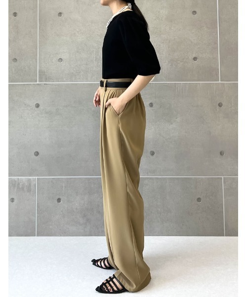 Re:EDIT（リエディ）の「[神山まりあさん着用][2024SS COLLECTION]ミラノリブパフスリーブ半袖ニットトップス（ニット/セーター・レディース・ブラック/アイボリー/チャコールグレー/ベージュ・MEDIUM/LARGE）」の13枚目の写真