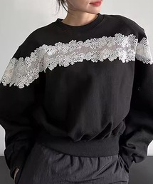 レースドッキングスウェット