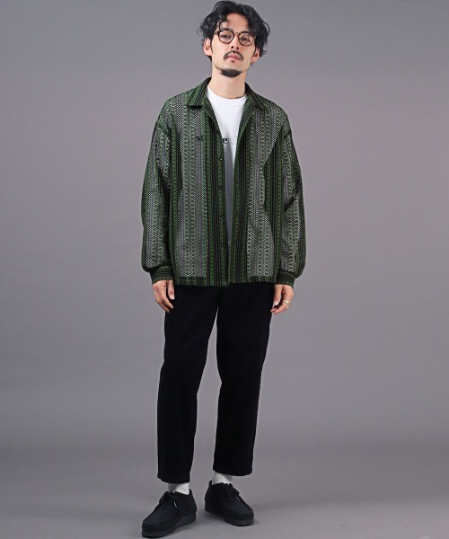 LUXSTYLE（ラグスタイル）の「レースルーズシャツ（シャツ/ブラウス・メンズ・グリーン/ホワイト/ブラウン・M/L）」の12枚目の写真