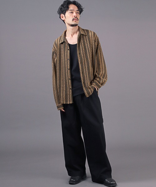 LUXSTYLE（ラグスタイル）の「レースルーズシャツ（シャツ/ブラウス・メンズ・グリーン/ホワイト/ブラウン・M/L）」の14枚目の写真