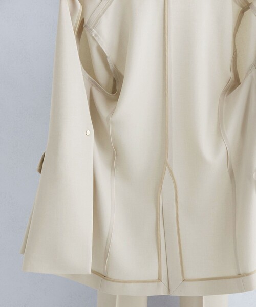 green label relaxing（グリーンレーベルリラクシング）の「エアシカル ノーラペル ジャケット ◇No08◇（ノーカラージャケット・レディース・ダークグレー/ナチュラル・36/40/38）」の19枚目の写真