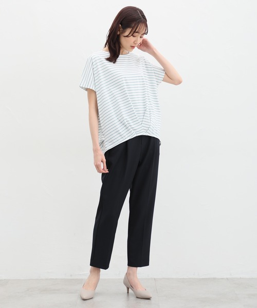 Honeys(ハニーズ)の「美ージーテーパードパンツ(スラックス・レディース・アイボリー/ブラック/ダークネイビー/グレイッシュベージュ/ミント/イエロー系その他/ブルー系その他・LL/3L/S/M/L/SS)」の12枚目の写真