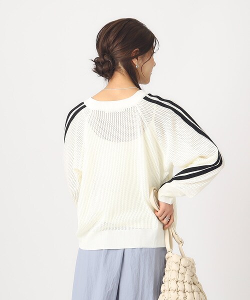 Cutie Blonde(キューティーブロンド)の「◆ライン入りメッシュニット(ニット/セーター・レディース・ライトオレンジ系/ブラック/ホワイト系・00)」の18枚目の写真