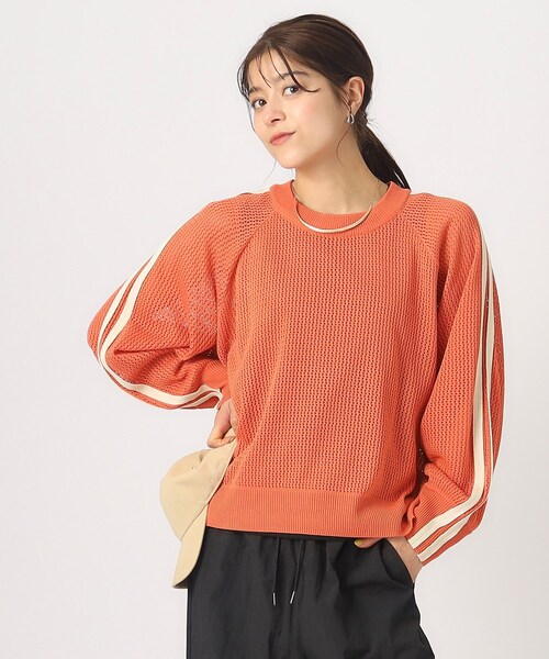 Cutie Blonde(キューティーブロンド)の「◆ライン入りメッシュニット(ニット/セーター・レディース・ライトオレンジ系/ブラック/ホワイト系・00)」の15枚目の写真