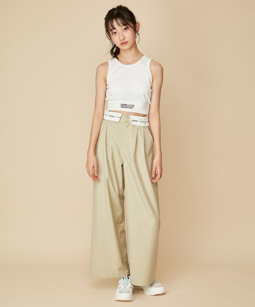   for Jennieコラボ リブコットンタンクトップ LIVING BASIC｜リブオーガニックコットン・タンクトップ