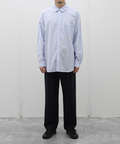 ATON（エイトン）の「【ATON / エイトン】GIZA STRIPE WASHED SHIRT（シャツ/ブラウス・メンズ・ブルー・4/6）」の15枚目の写真