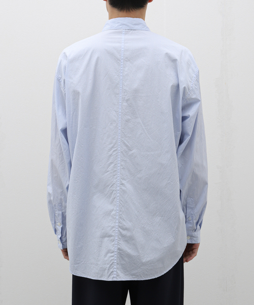 ATON（エイトン）の「【ATON / エイトン】GIZA STRIPE WASHED SHIRT（シャツ/ブラウス・メンズ・ブルー・4/6）」の11枚目の写真