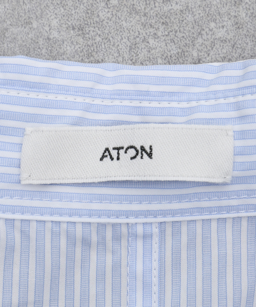 ATON（エイトン）の「【ATON / エイトン】GIZA STRIPE WASHED SHIRT（シャツ/ブラウス・メンズ・ブルー・4/6）」の7枚目の写真