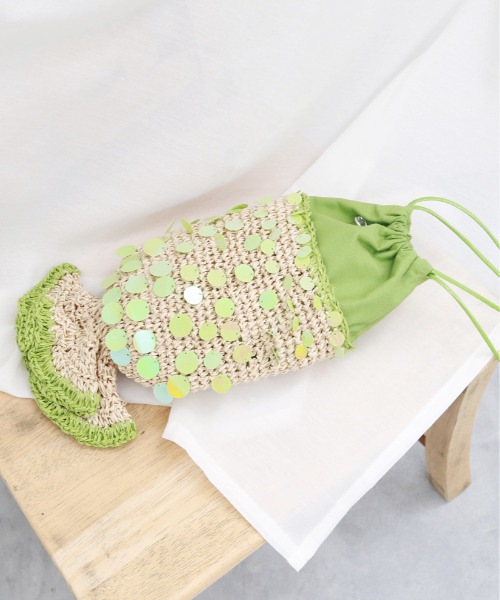 【セール】カカトゥ kakatoo / フィッシュクロッシェバッグ（かごバッグ）｜kakatoo（カカトゥ）